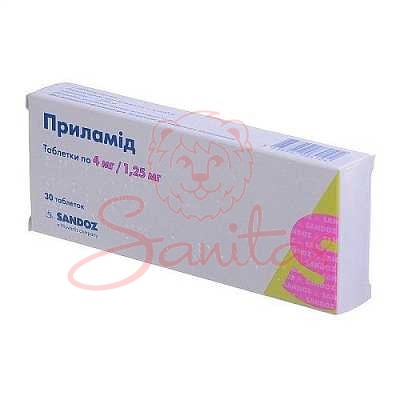 Приламід таб. 4мг/1.25мг №30 (10х3)                                             