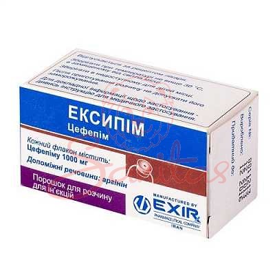 Ексипім порошок д/приг. р-ну д/ін. 1000мг фл. №1                                