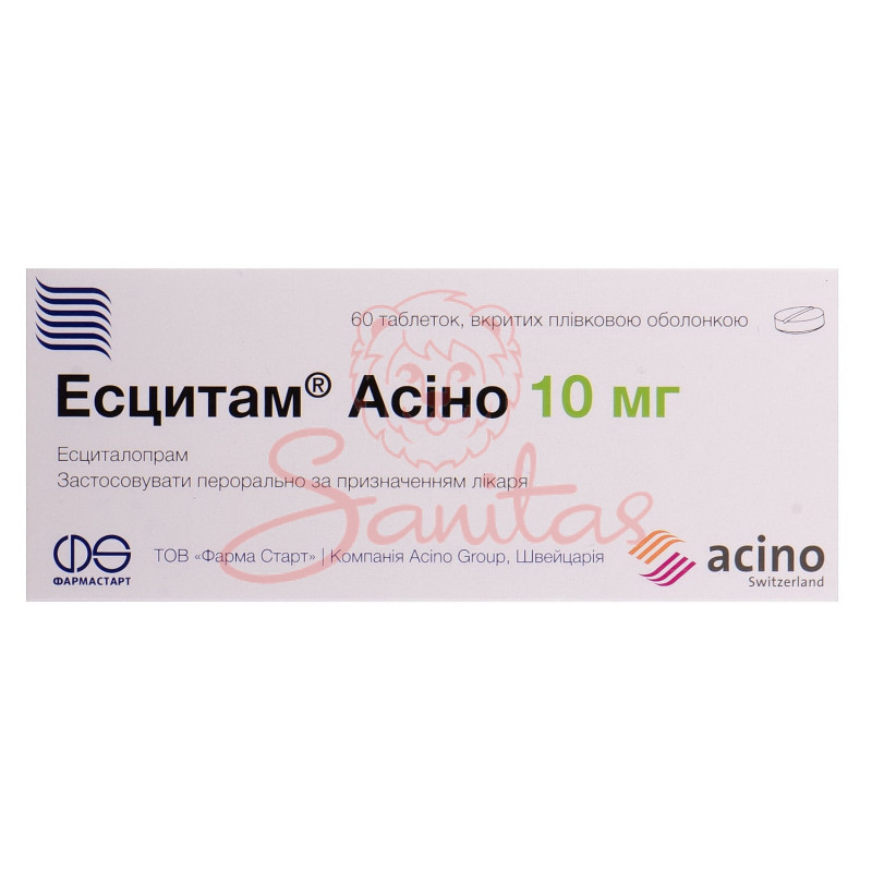 Есцитам Асіно таб. 10мг №60                                                     