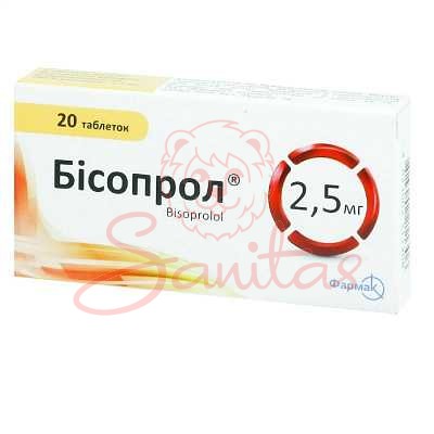 Бісопрол таб. 2.5мг №20 (10х2)                                                  