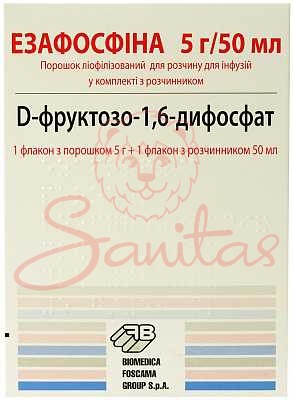Езафосфіна пор. д/р-ну д/інф. 5г №1 + р-нник 50мл                               