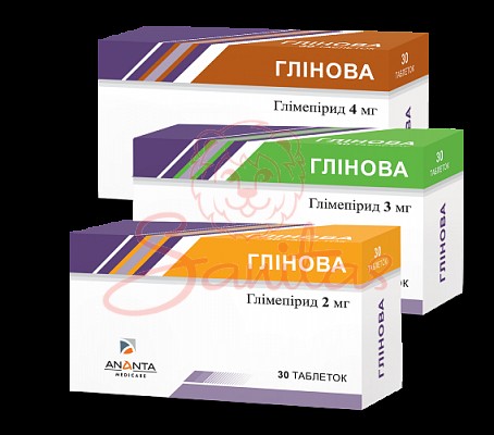 Глінова таб. 4мг №30 (10х3)                                                     