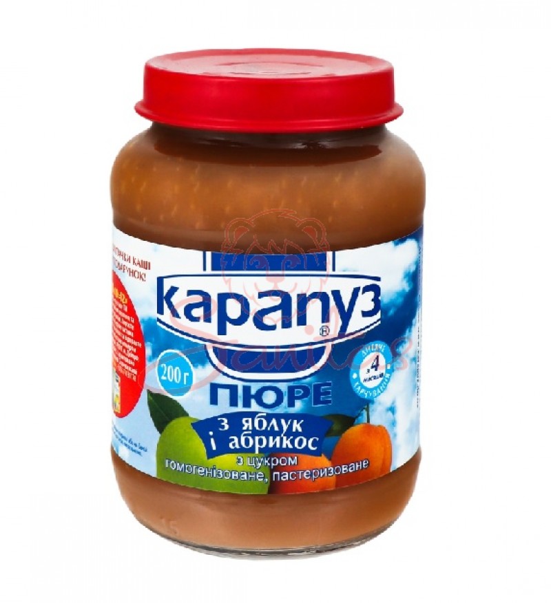 Пюре Карапуз яблуко абрикос 200мл                                               