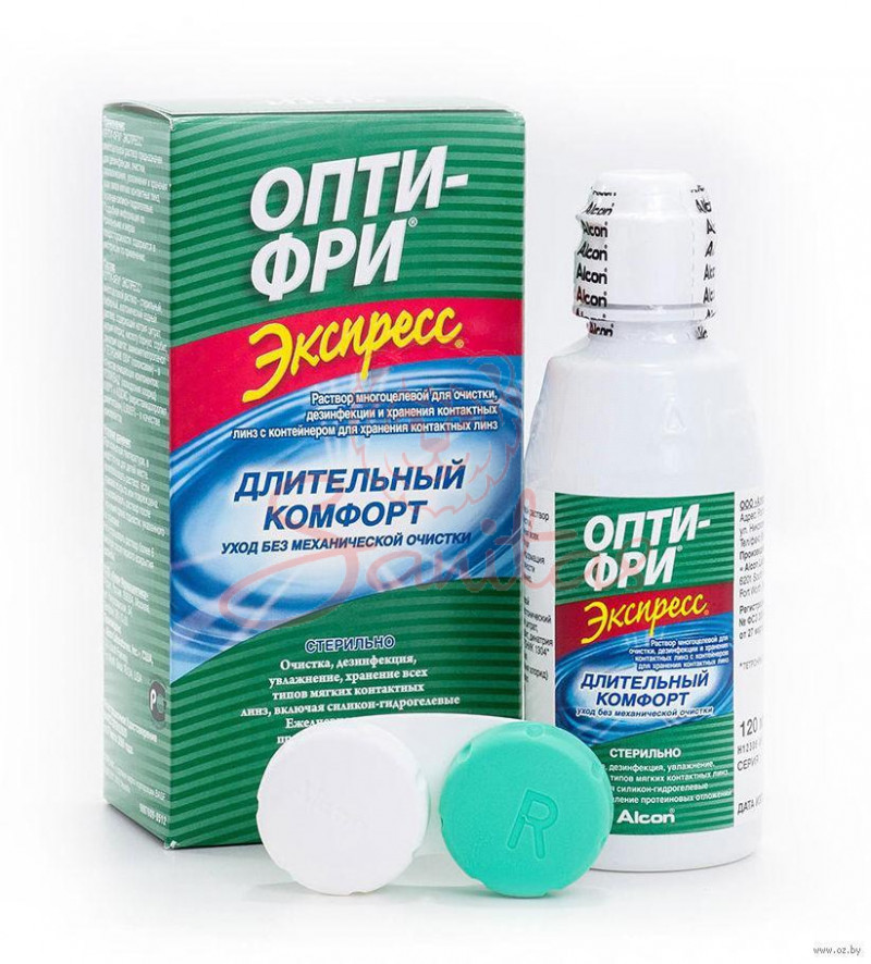 Розчин д/контакт. лінз Опті Фрі (Opti Free Express) 120мл + конт. д/лінз        