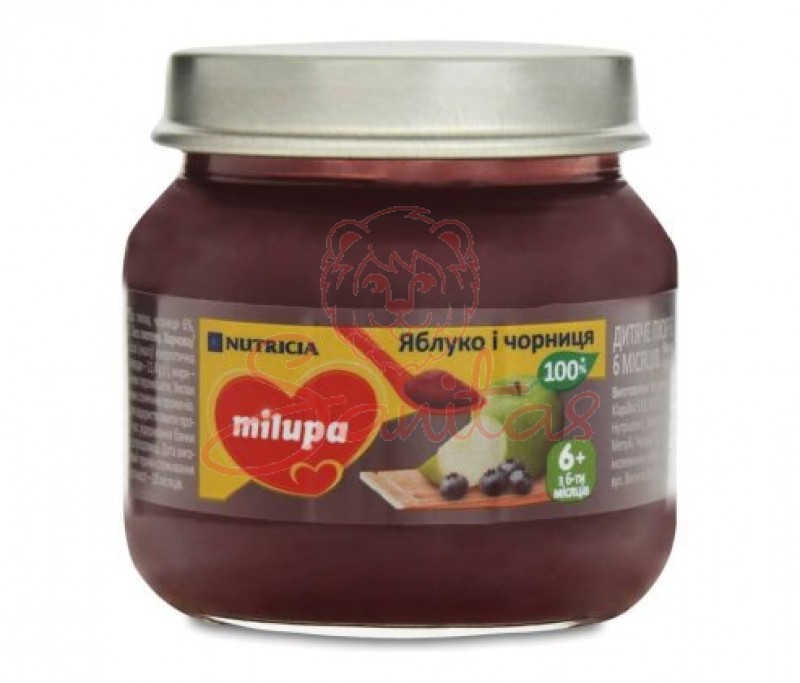 Пюре Мілупа яблуко чорниця 100г                                              