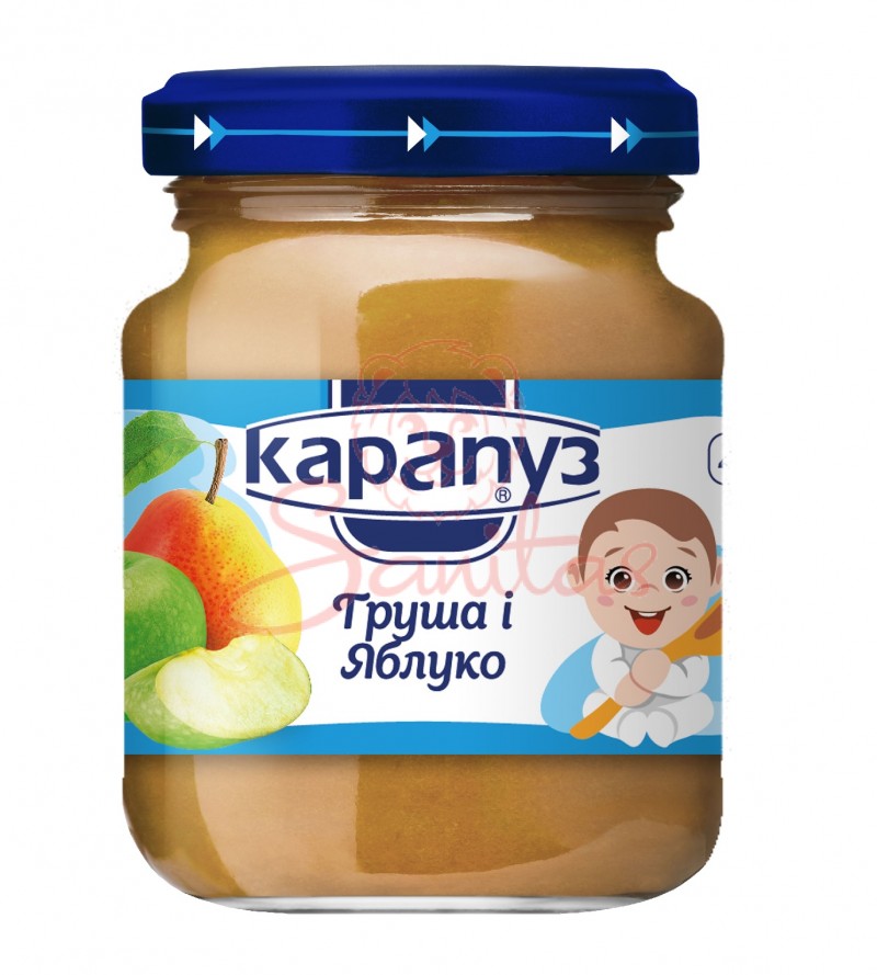 Пюре Карапуз яблуко груша 125г                                                  