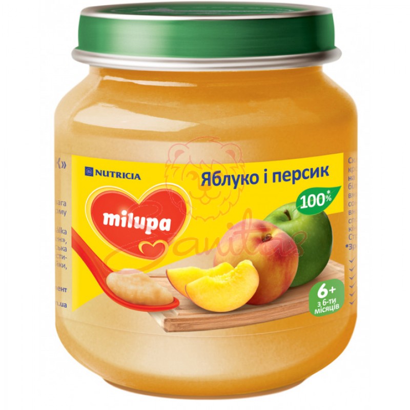 Пюре Мілупа яблуко персик 125г                                               