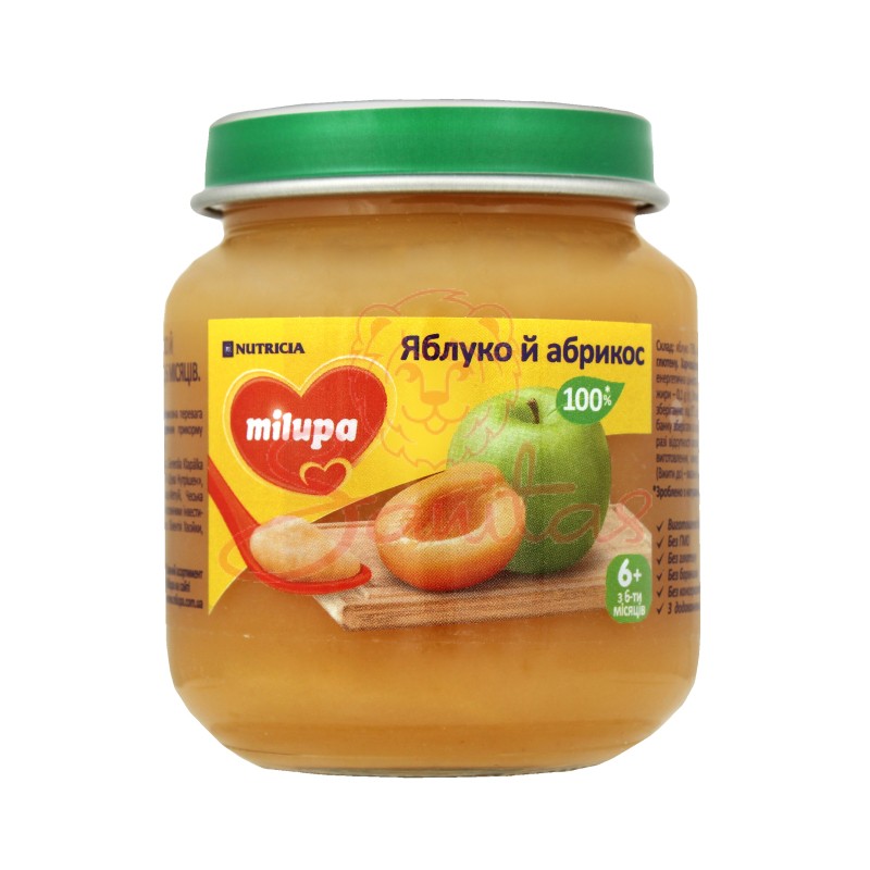 Пюре Мілупа яблуко абрикос 125г                                              