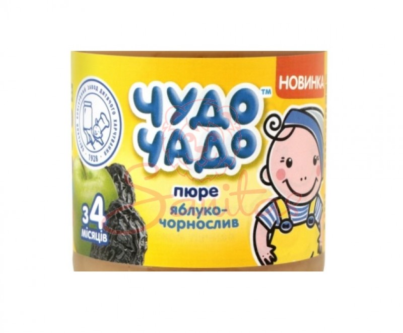 Пюре Чудо-Чадо яблуко і чорнослив  з цукром 90г                                 