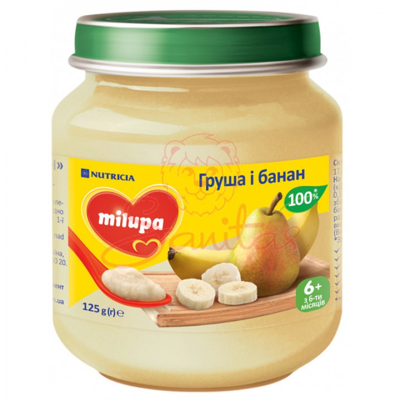 Пюре Мілупа груша банан 125г                                                    