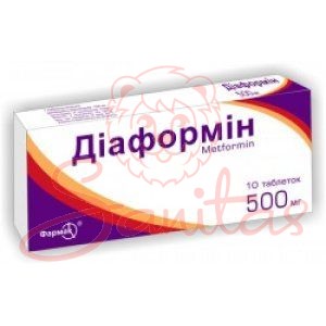 Діаформін таб. 500мг №30 (10х3)                                                 