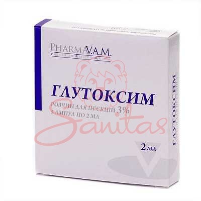 Глутоксим р-н д/ін. 3% 2мл амп. №5                                              