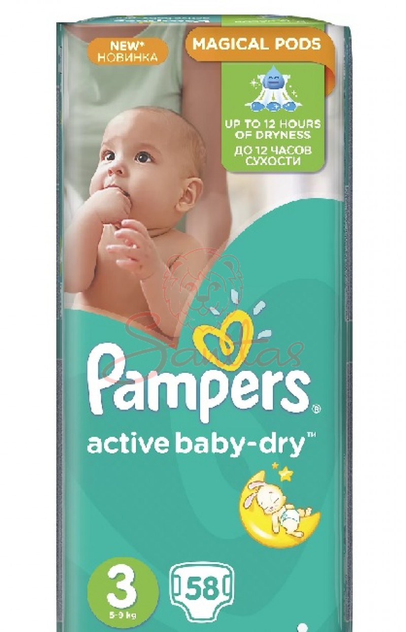 Підг. Памперс (Pampers midi Active Baby-Dry) №58                                