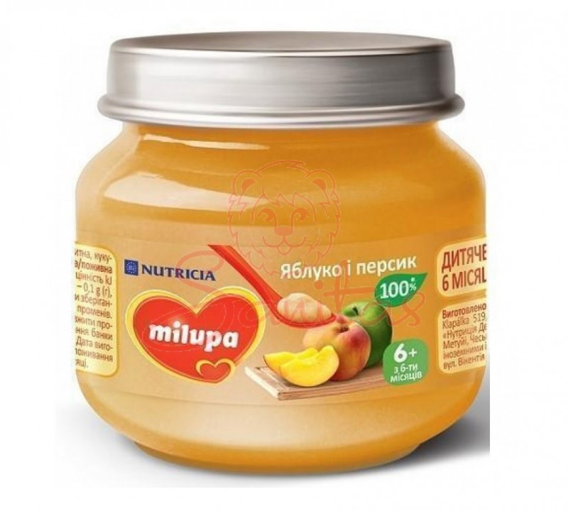 Пюре Мілупа яблуко персик 100 г                                              