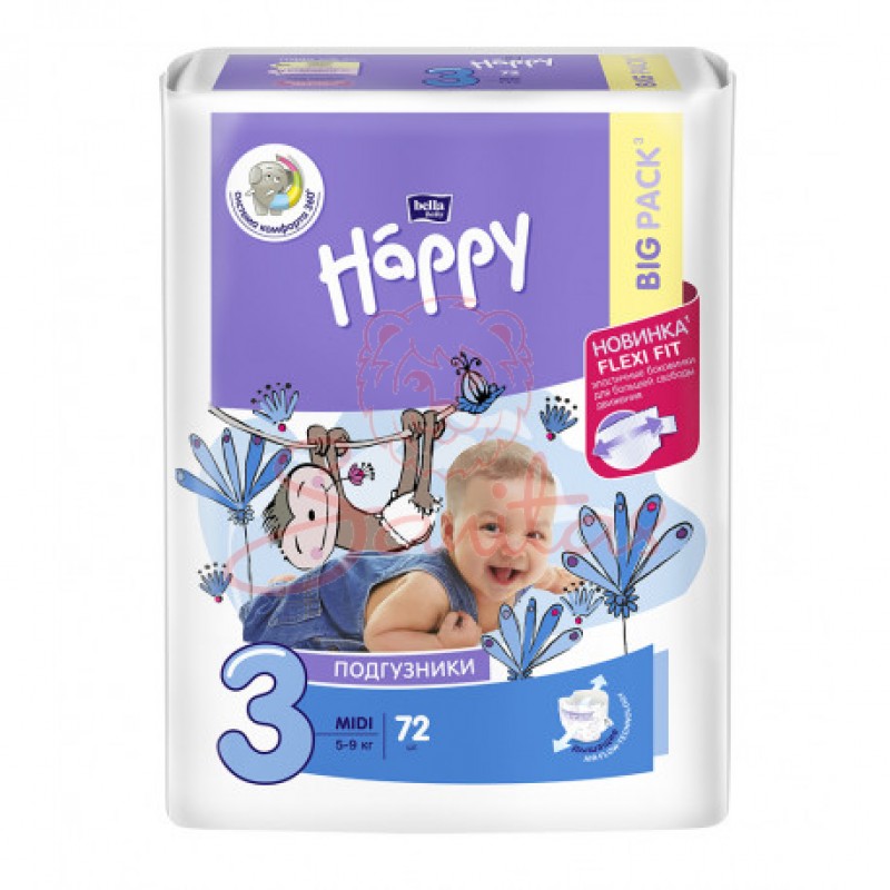 Підг. Белла Хеппі (Bella Happy midi) 3 5-9кг №72                                