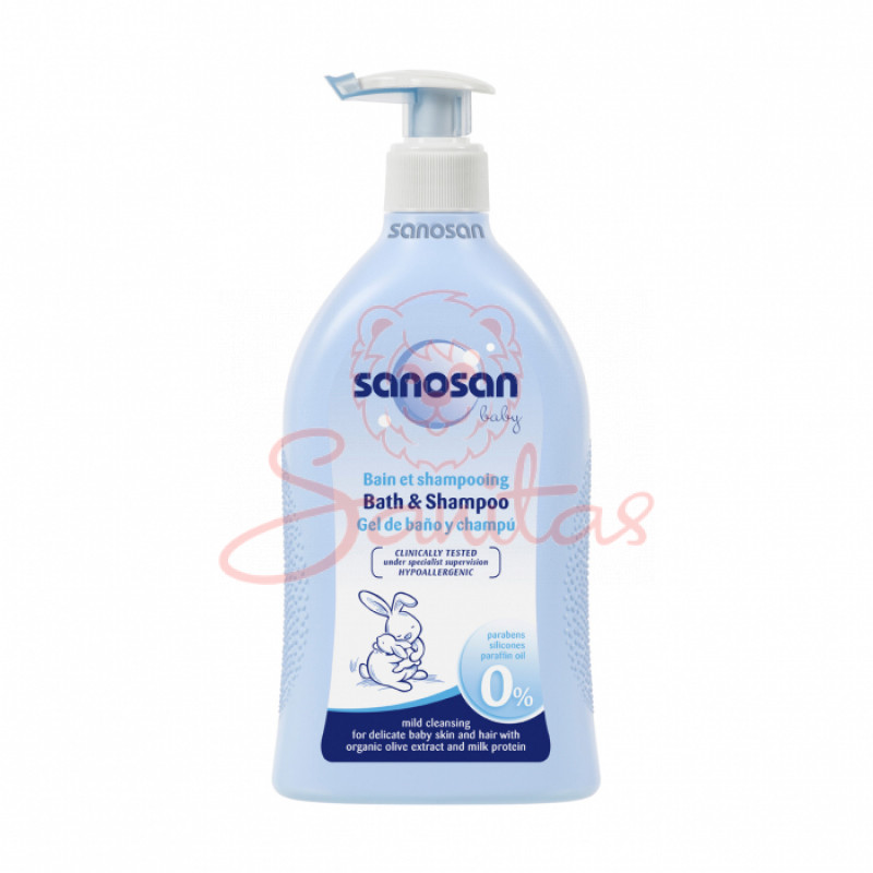 Шамп.-гель дитячий Саносан Бебі (Sanosan Baby) для купання 2в1 500мл            