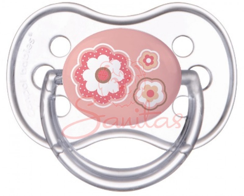 Пуст. Канпол (Canpol Newborn Baby) силік.анатом. 0-6міс. рожеві квіти 22/565_pin