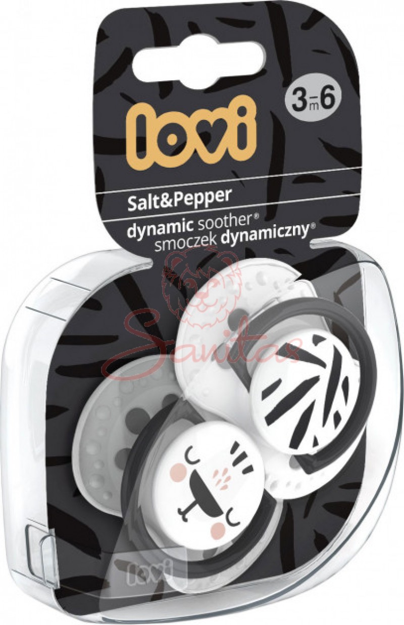 Пуст. LOVI силіконова динамічна 3-6 міс. 2 шт. Salt&Pepper 22/878               