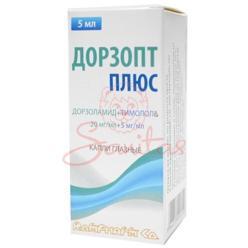 Дорзопт Плюс краплі очні р-н фл. 5мл                                            