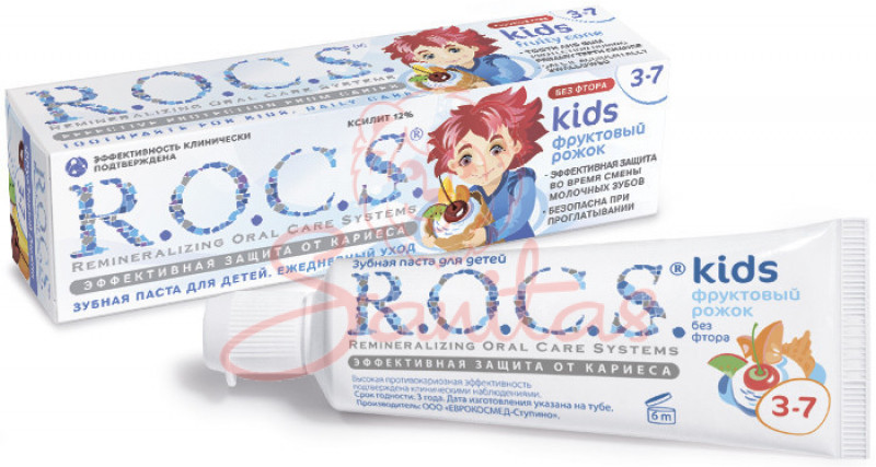 З/паста R.O.C.S. для дітей Фруктовий ріжок без фтору 45г                        