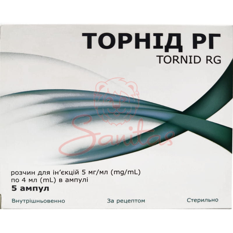 Торнід РГ р-н д/ін. 5мг/мл 4мл амп. №5                                          
