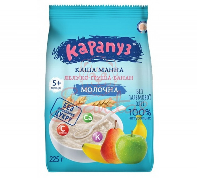 Каша Карапуз мол. манна з фруктами 225г                                         