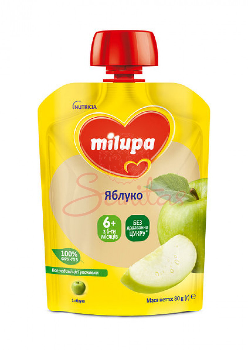 Пюре Мілупа яблуко 80г пауч                                                     