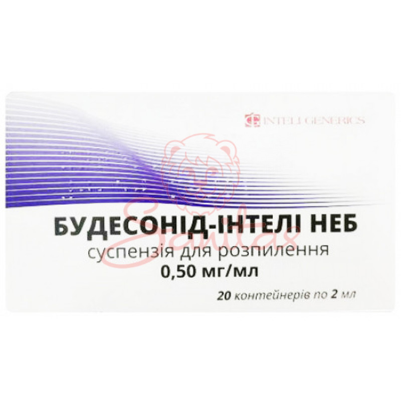 Будесонід-інтелі Неб сусп. д/розпилен. 0.50мг/мл 2мл конт. №20 (5х4)             