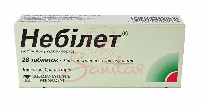 Небілет таб. 5мг №28 (14х2)                                                     
