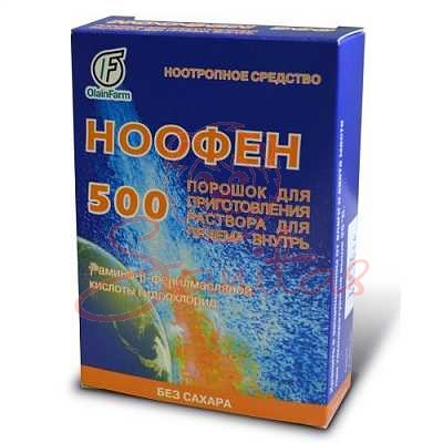 Ноофен 500 порошок д/орального р-ну 500мг/дозу 2.5г у пакетику №5               