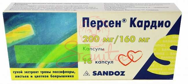 Персен Кардіо капс. 200мг/160мг №16 (8х2)                                       